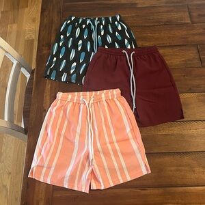 Real Essentials - Boys 3-Pack Swim Trunks Size Small (6-7) NWOT